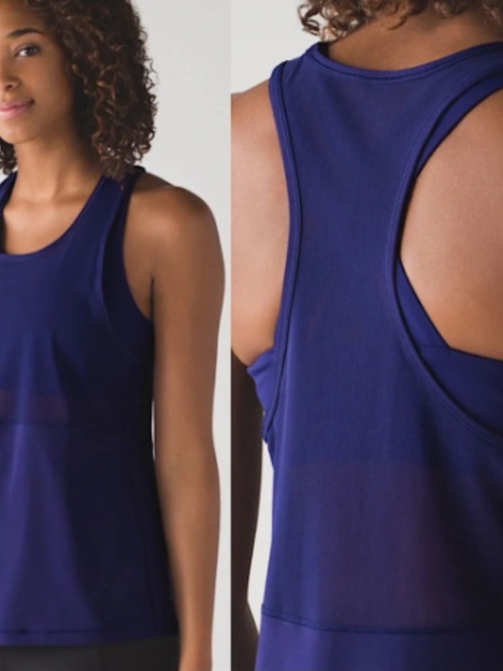 Lululemon Fast As Light 2-In-1 Tank | Emperor Blue | 8